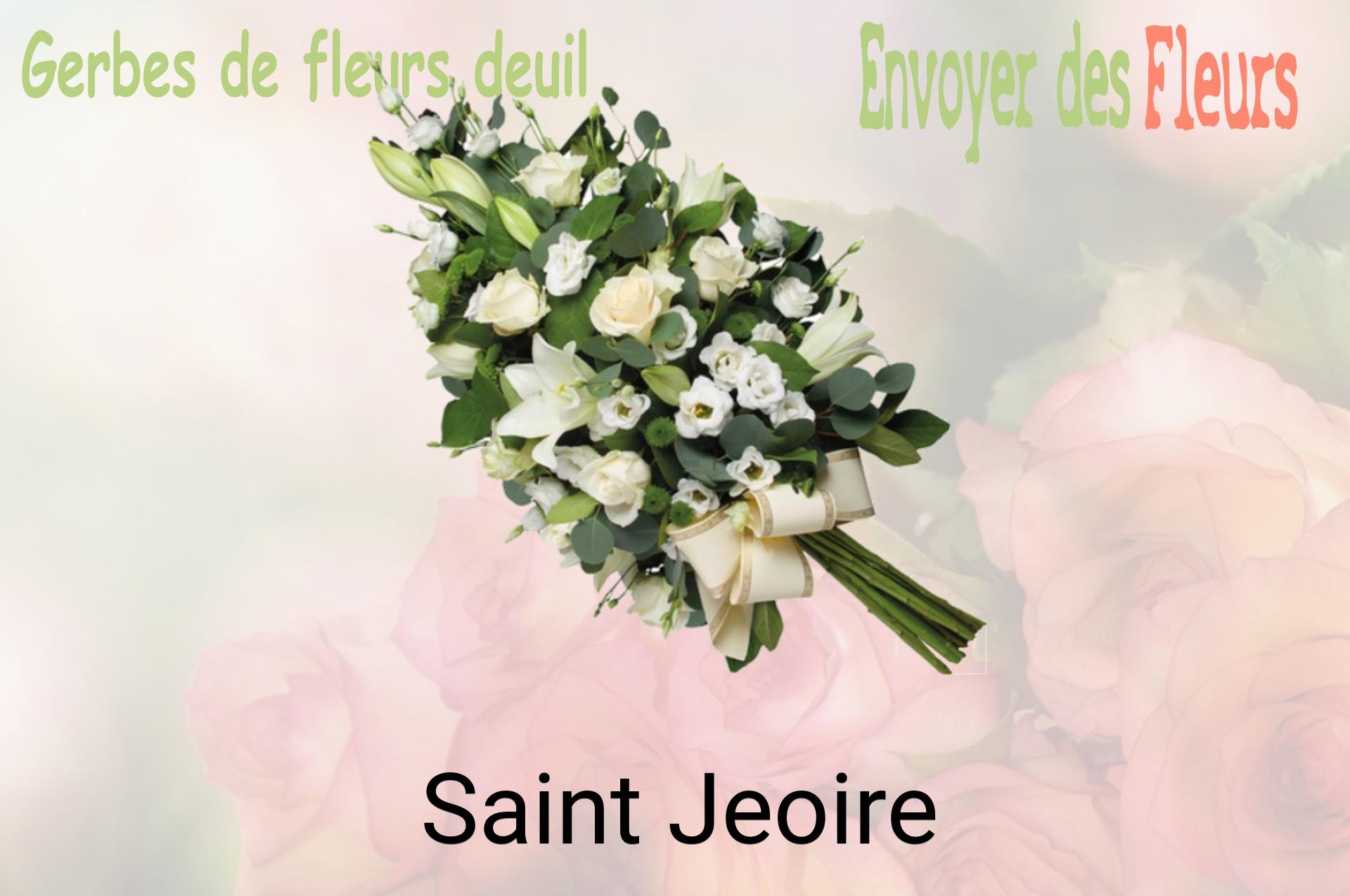 Gerbe de fleurs de deuil livrée à Saint-Jeoire